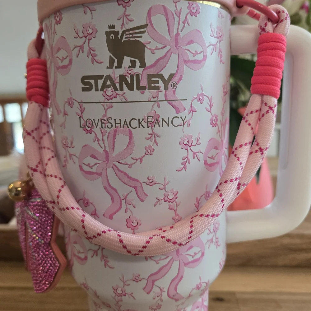 Stanley X LoveShackFancy. Like New With Extra Acxessories. Original Box And Bag - Picture 2 of 8